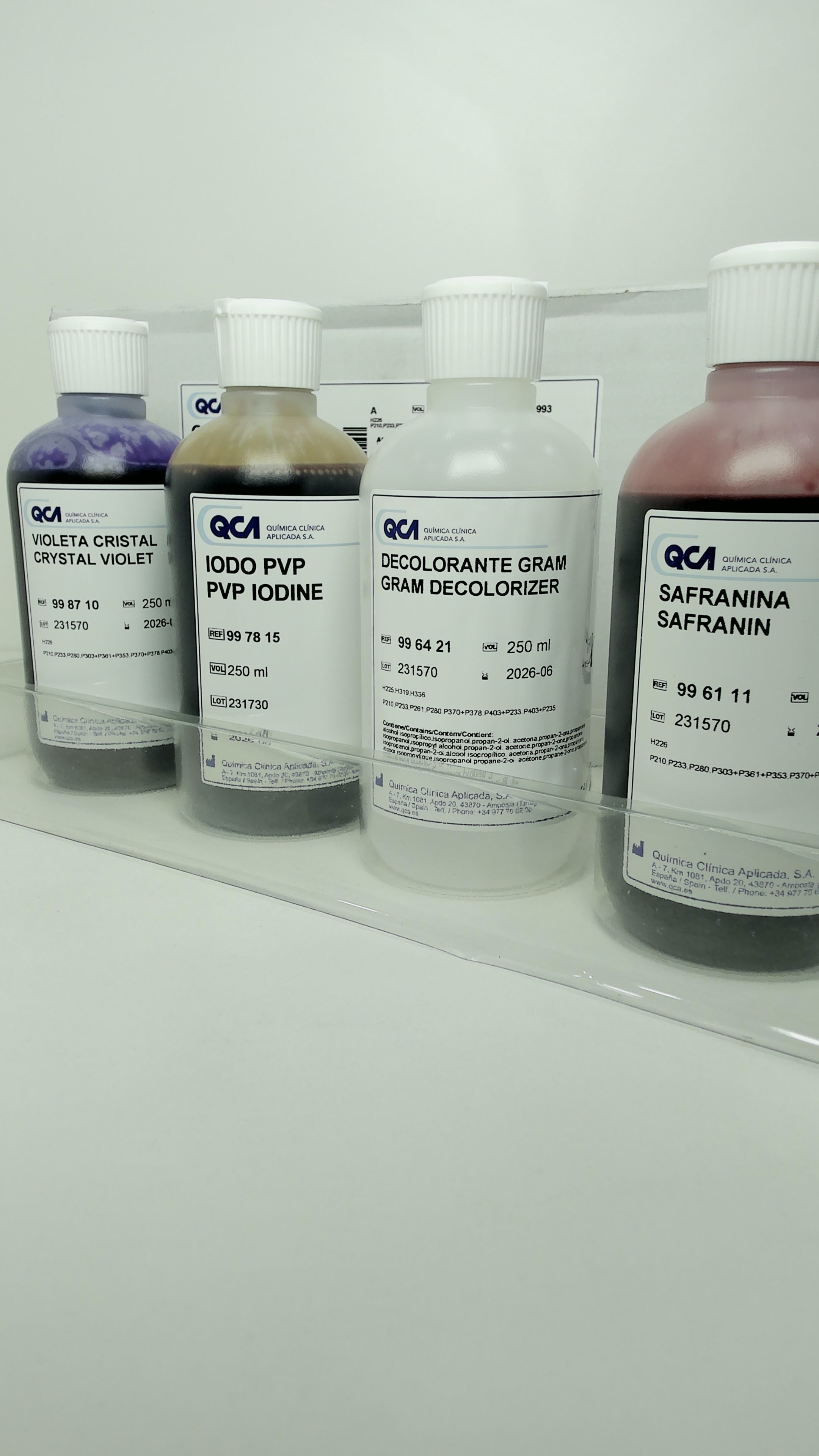 Set Tinción de Gram (color) 4 pasos x 250mL (99 88 00)