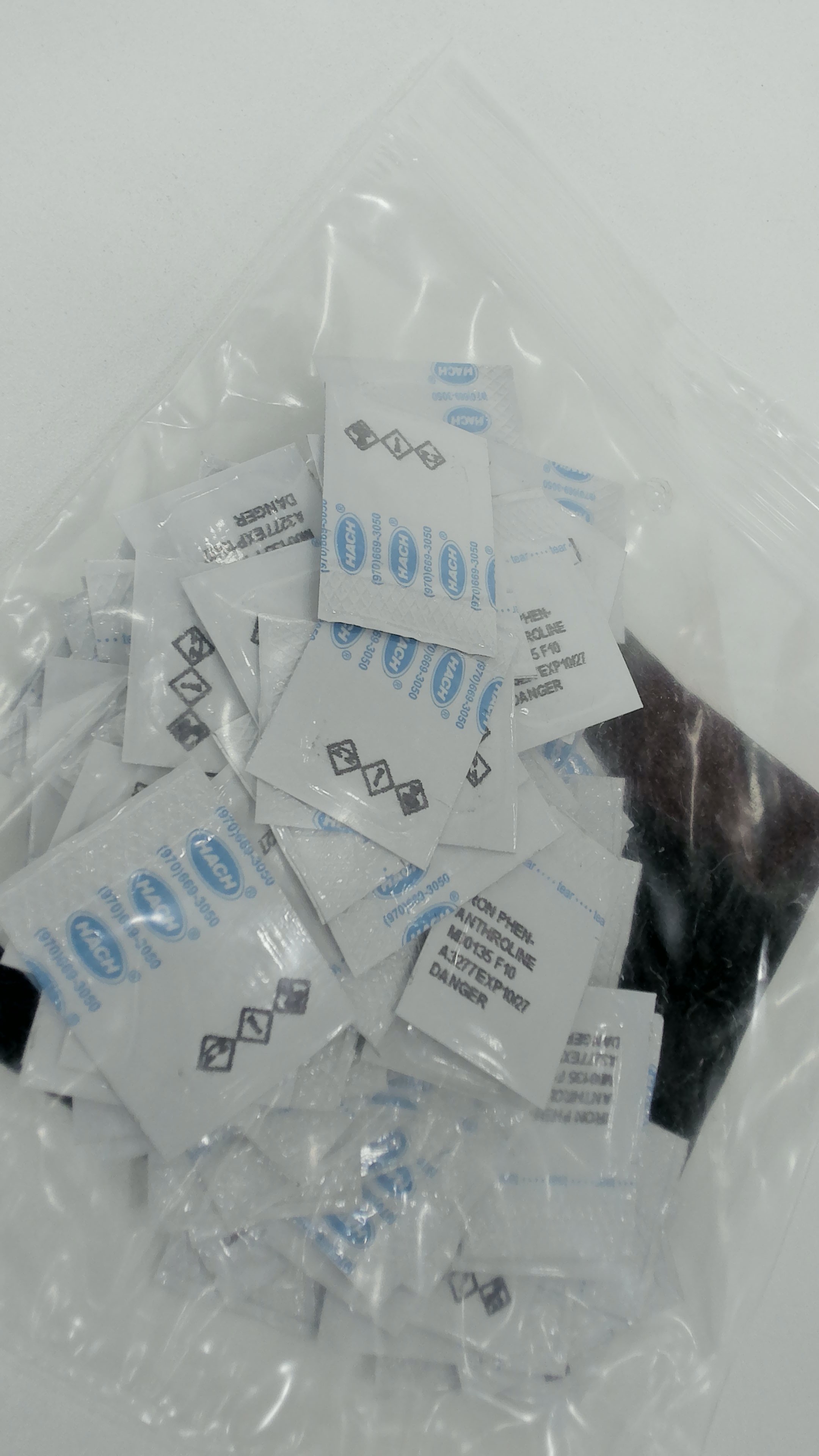 FerroVer Reactivo de Hierro, Sobres en Polvo 10 ml, pk/100 