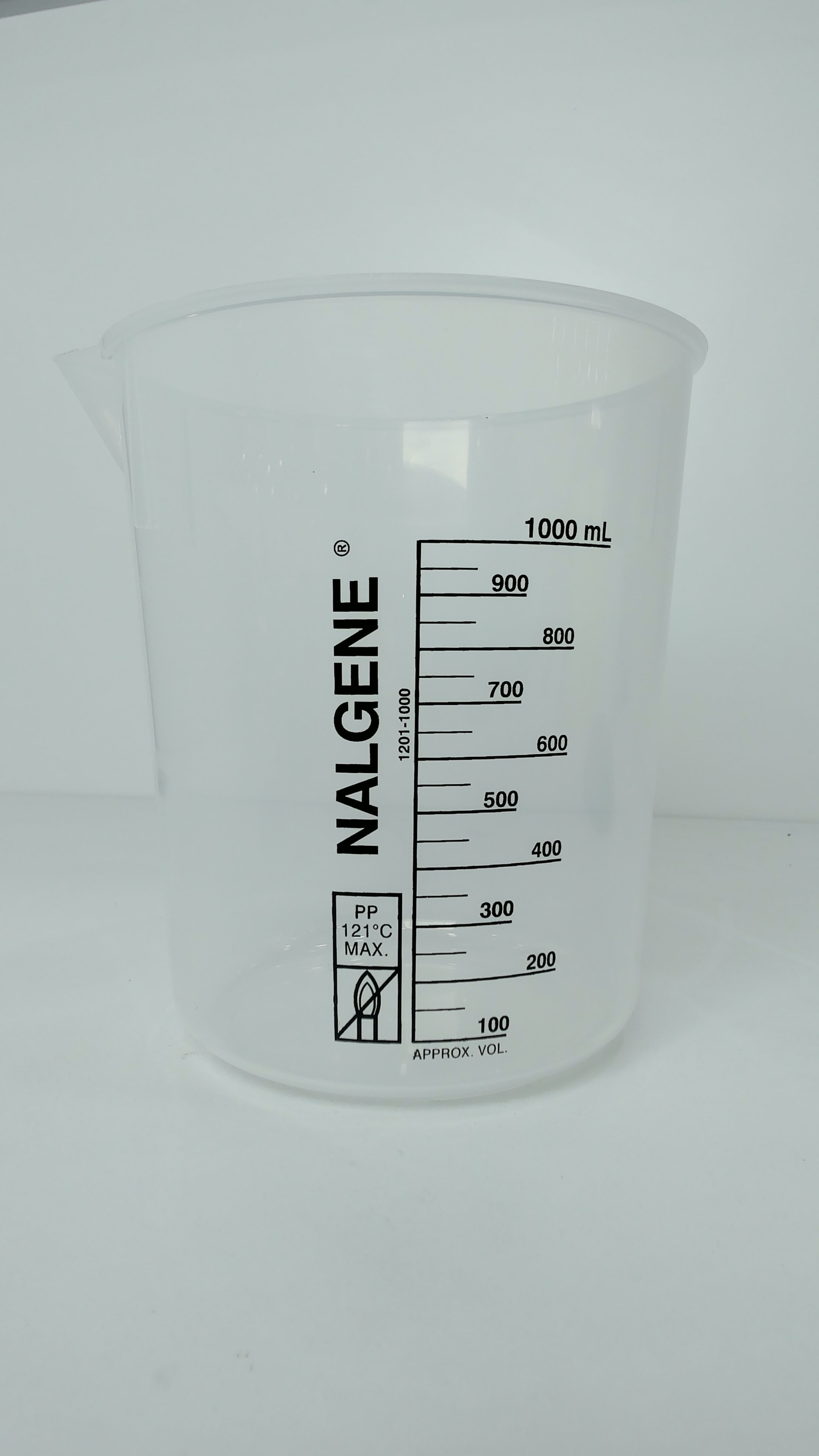 Beaker plástico graduado Nalgene PP, de 1000 ml