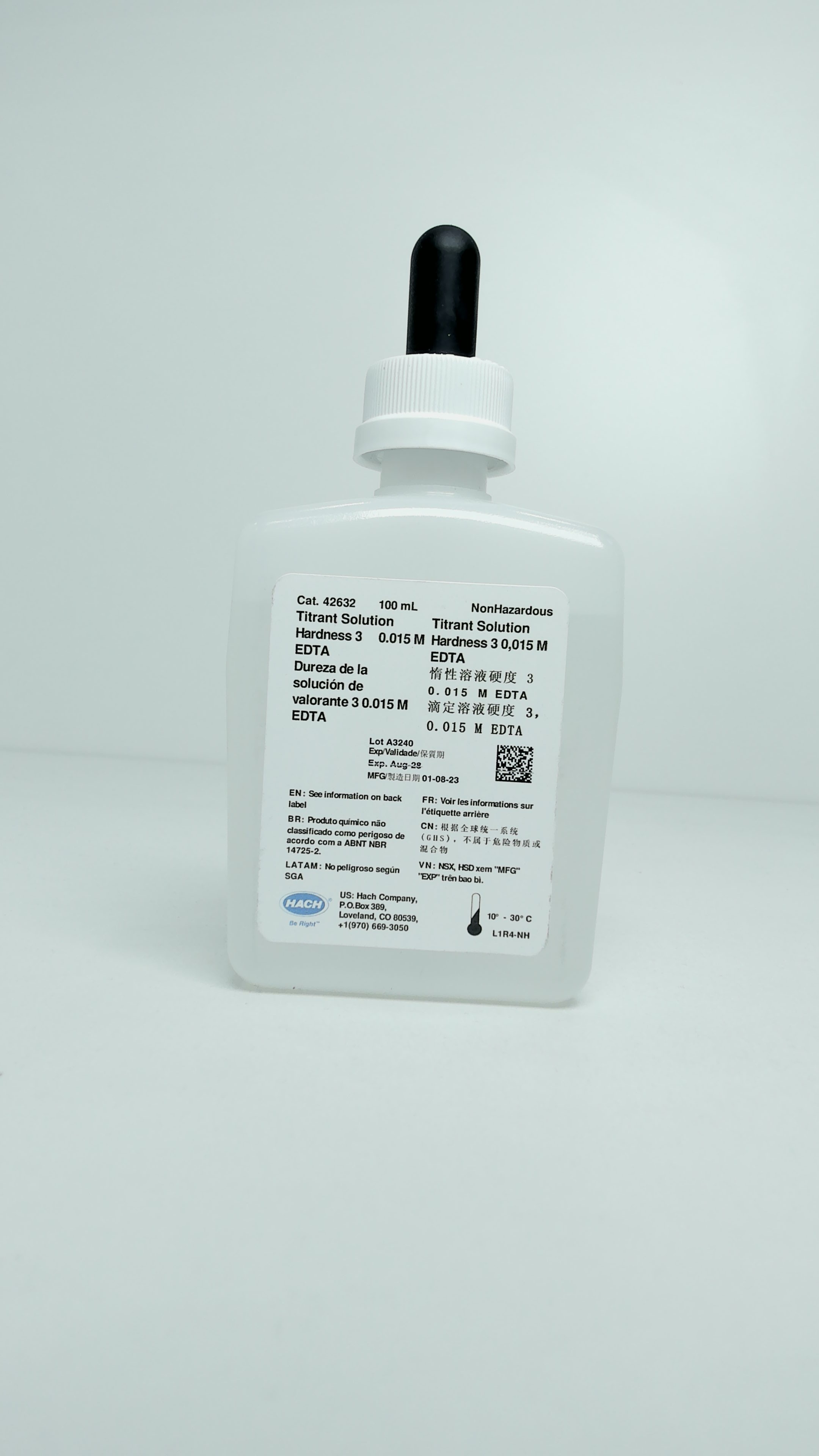 HARDNESS 3 test solution 100ml MDB - Reactivo de Dureza