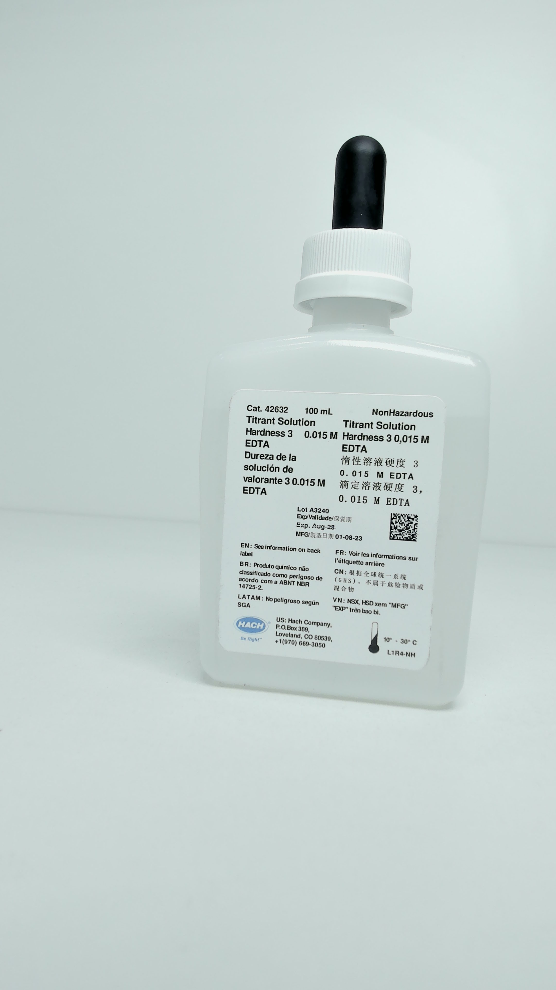 HARDNESS 3 test solution 100ml MDB - Reactivo de Dureza