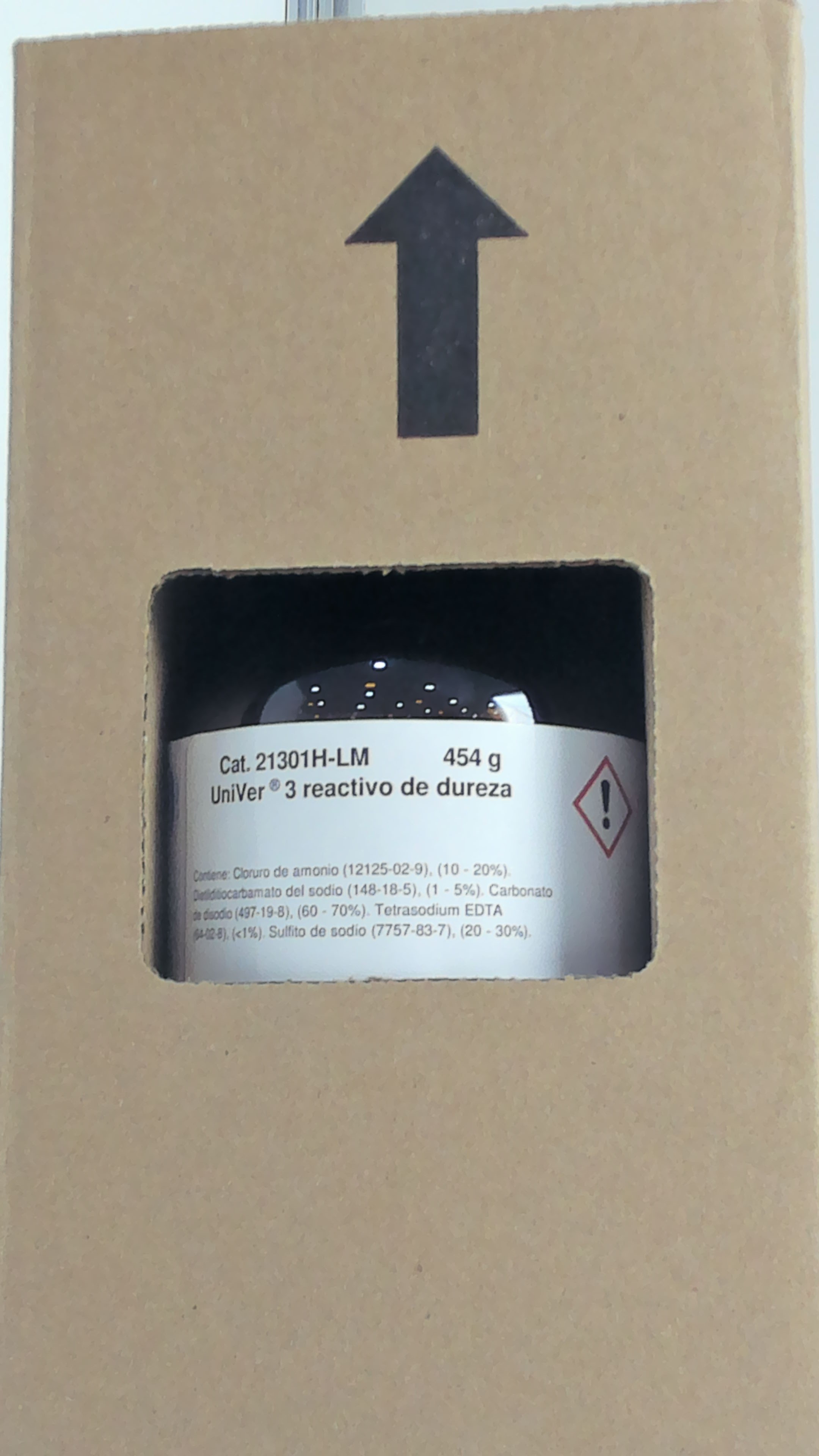 Reactivo de dureza, UniVer 3 polvo, 454g