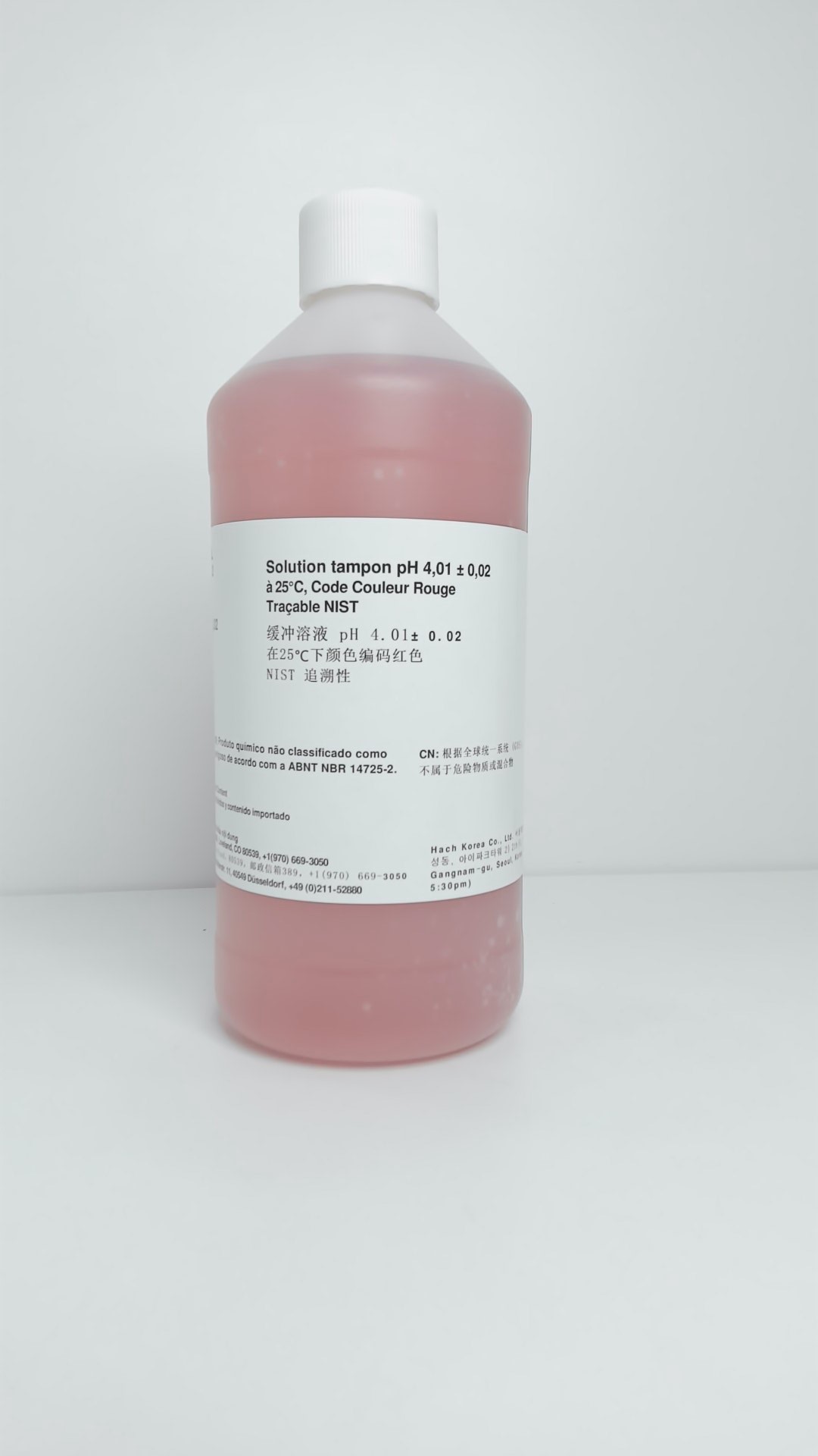 Solución buffer referencia pH 4.01 Roja, HACH (NIST) -