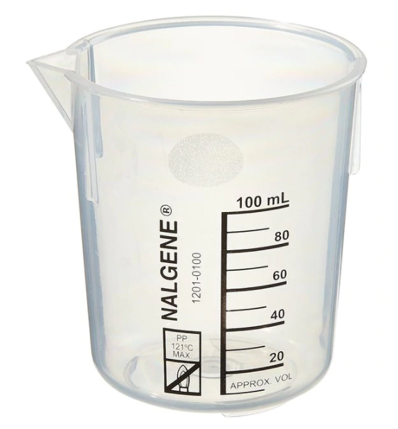 Beaker plástico Nalgene®, PP, 100 ml